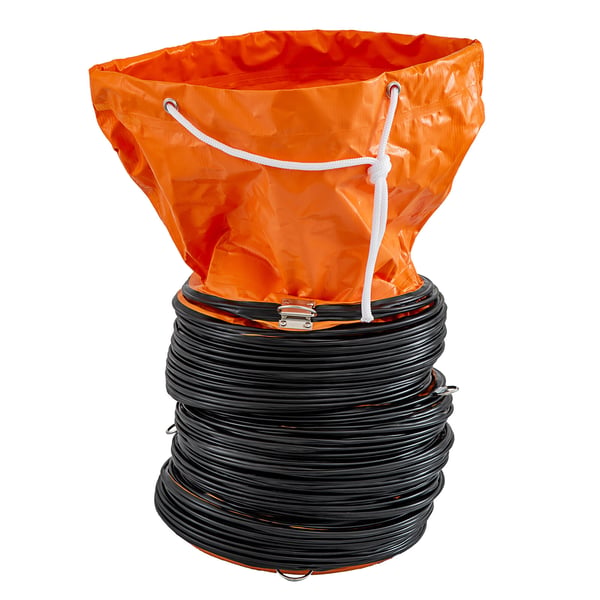 Flexibel ventilationsslang, 760x25,5 cm, orange, PVC