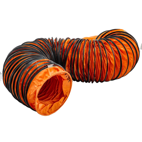 Flexibel ventilationsslang, 760x25,5 cm, orange, PVC