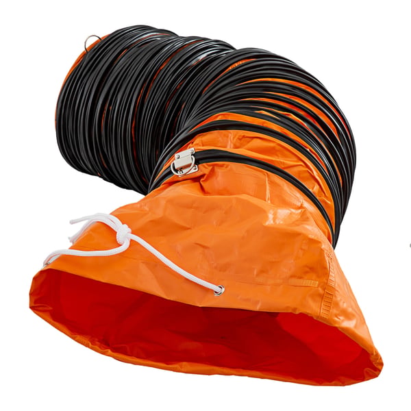 Flexibel ventilationsslang, 760x25,5 cm, orange, PVC