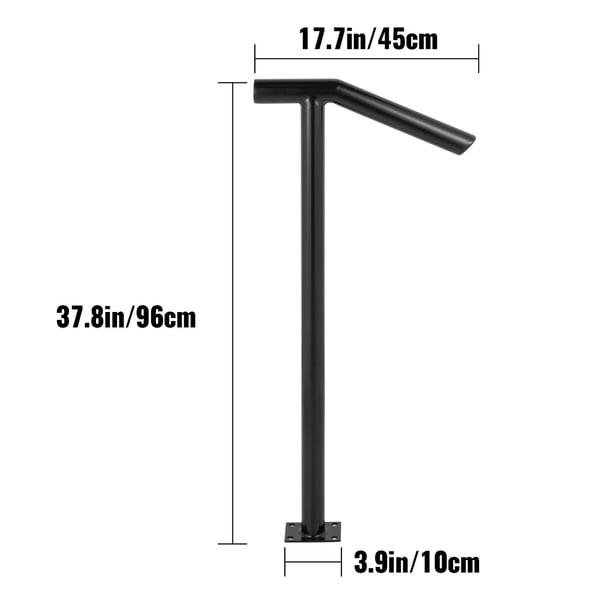 Handledare, 45x96 cm, Svart, Metall