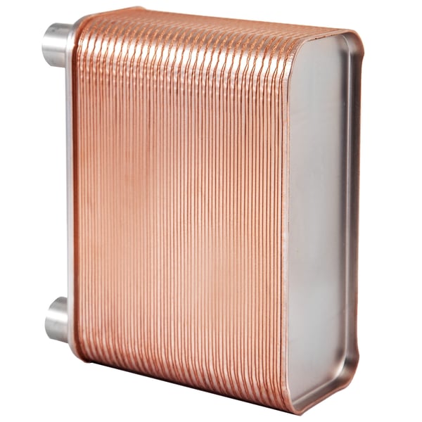 Lämmönvaihdin, 19.4x7.2x16.1 cm, ruostumaton teräs