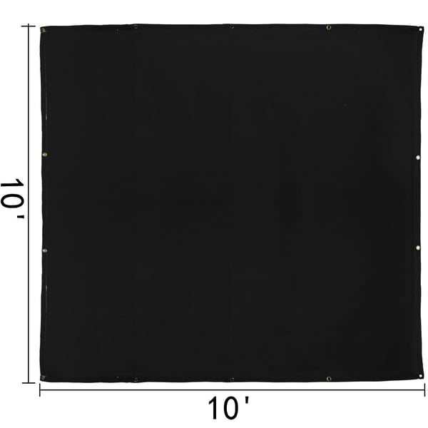 Svettsfilt 305x305 cm svart glasfiber flamskyddad