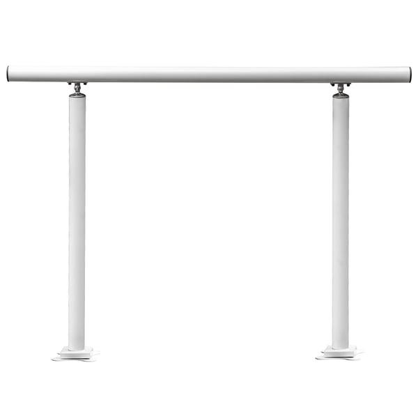 Handledare, Utomhusräcke för trappa, 121x91 cm, Vit, Aluminium