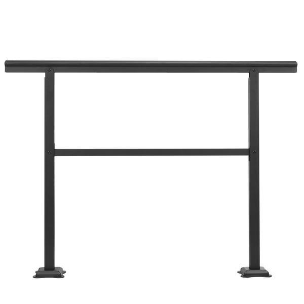 Handledare, Justerbart utomhusräcke 121x89.5 cm, Svart, Aluminium