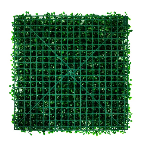 Keinotekoinen puksipaneeli, 6 kpl, 50x50x4 cm, vihreä, näkösuoja-aidan koriste