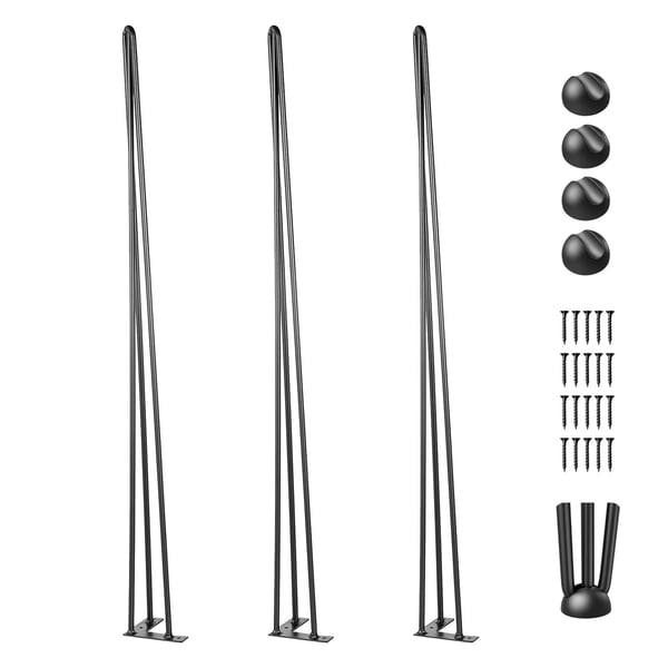 Pöydänjalat, Hairpin, 101,6 cm, musta, hiiliteräs Pöydänjalat, Hairpin, 101,6 cm, musta, hiiliteräs