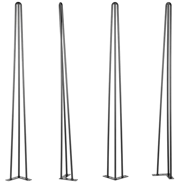 Pöydänjalat, Hairpin, 76,2 cm, musta, hiiliteräs