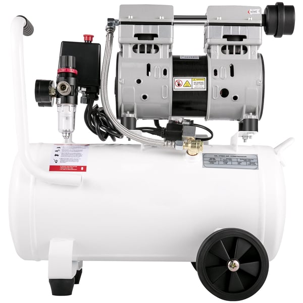 Ilmakompressori, 25L 1 HP öljytön terässäiliö, erittäin hiljainen, kannettava