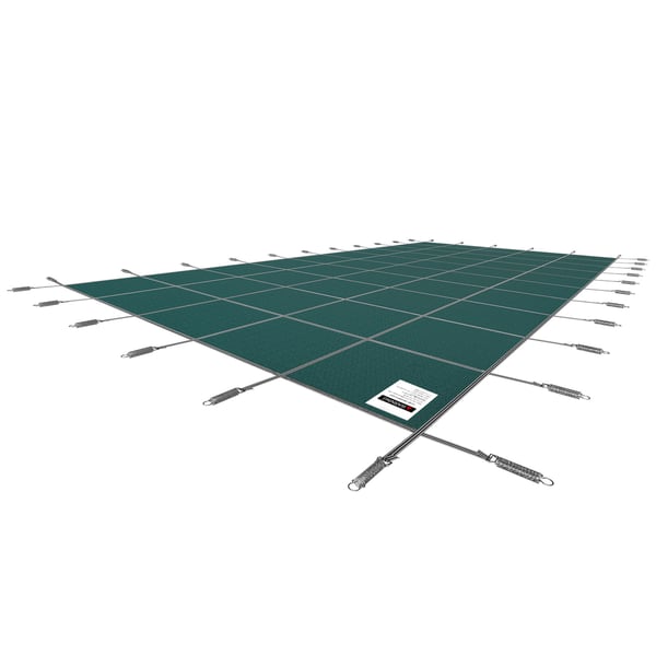 Pool sikkerhedscover 549x1160 cm, grøn net, polypropylen, vinterbeskyttelse