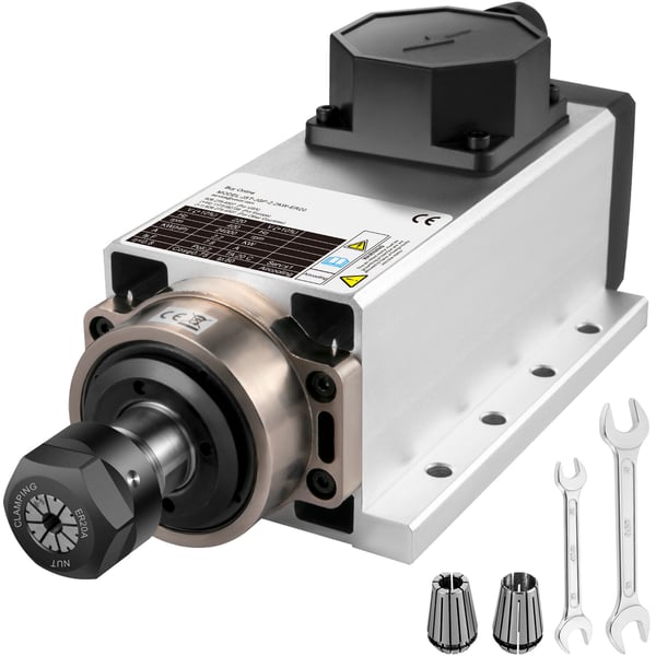 Karanmoottori, 2.2KW ilmalla jäähdytettävä CNC-karamoottori, 6.2x26.1 cm, metalli