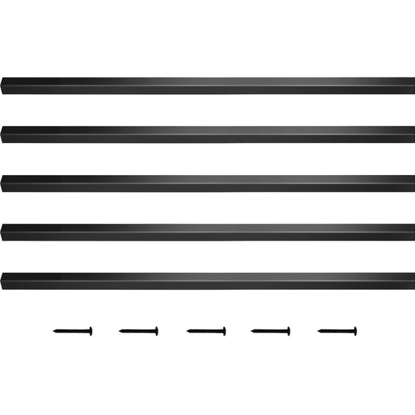 Däckbaluster, 66x1.9 cm, Svart, Aluminiumlegering