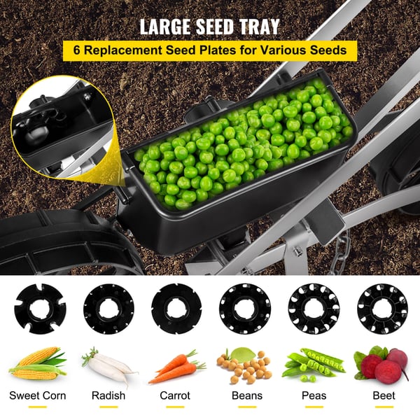 Haveseedermaskine, Metal Præcisionsskubber, 78x5x84 cm