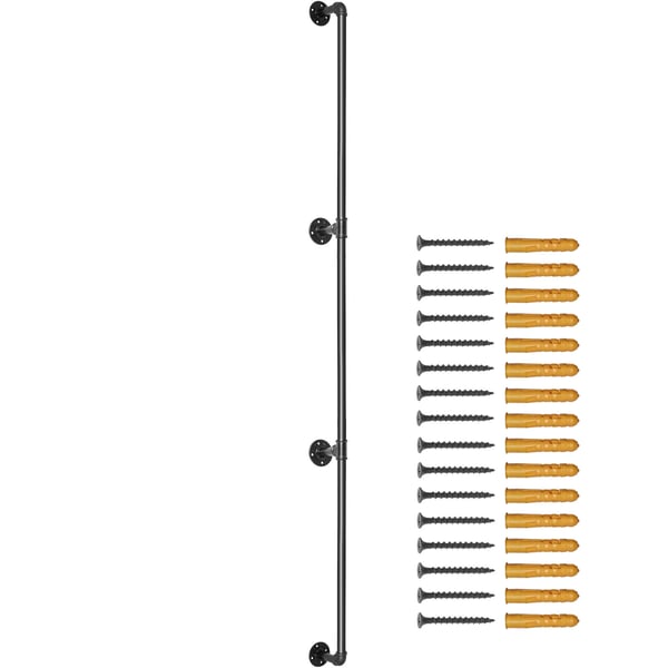 Trappräcke, 243,8 cm, Svart, Kolstål