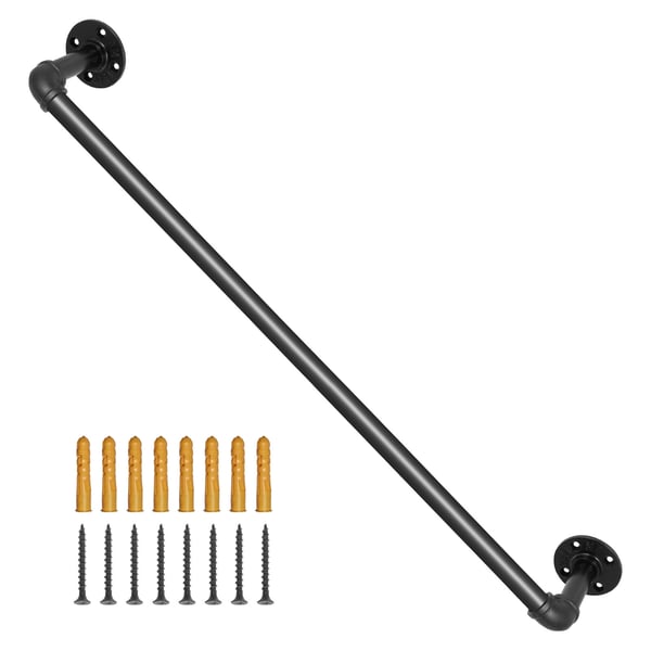 Trappräcke, 91,4 cm, Svart, Kolstål Trappräcke, 91,4 cm, Svart, Kolstål