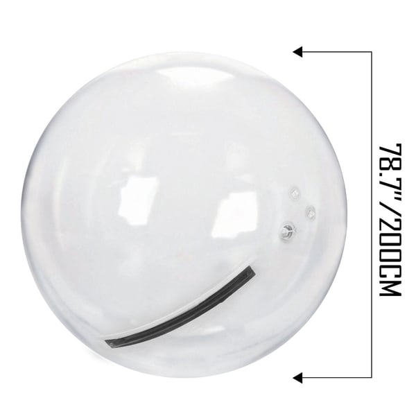 Uppblåsbar vattenpromenadboll, 200 cm, transparent PVC