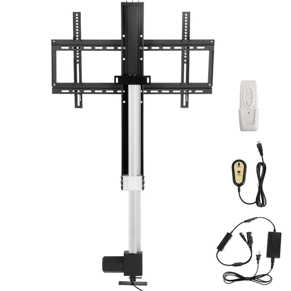 TV-liftstativ, 66–152,4 cm, sort, motoriseret aluminium