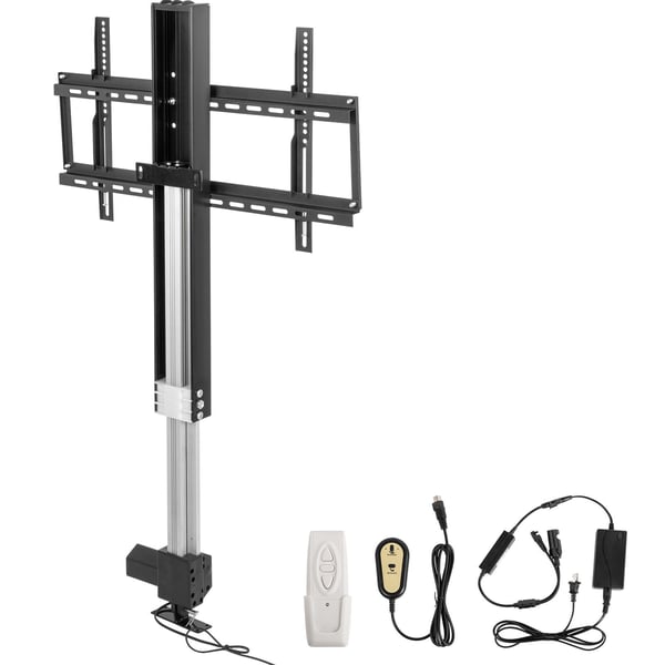 Motoriseret TV-lift, højdejusterbar 71,1 cm, 71,1 cm, sort, aluminiumlegering