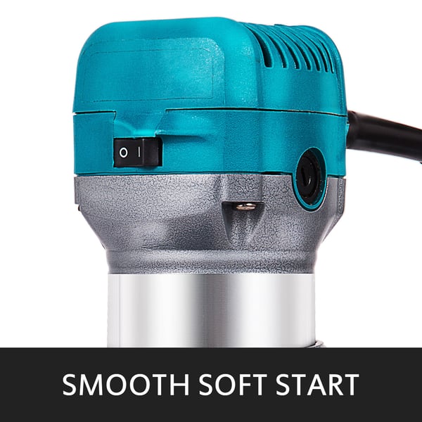 Kompakti jyrsin, 800W säädettävä nopeus 30 000 rpm, 6,4x9,5 mm, työkalu