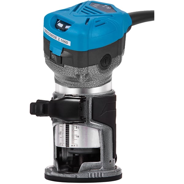 Kompakti jyrsin, 800W säädettävä nopeus 30 000 rpm, 6,4x9,5 mm, työkalu
