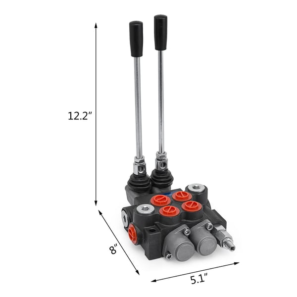Hydraulisk riktningsventil, 2-spaks dubbelverkande, 31x20,3x12,95 cm