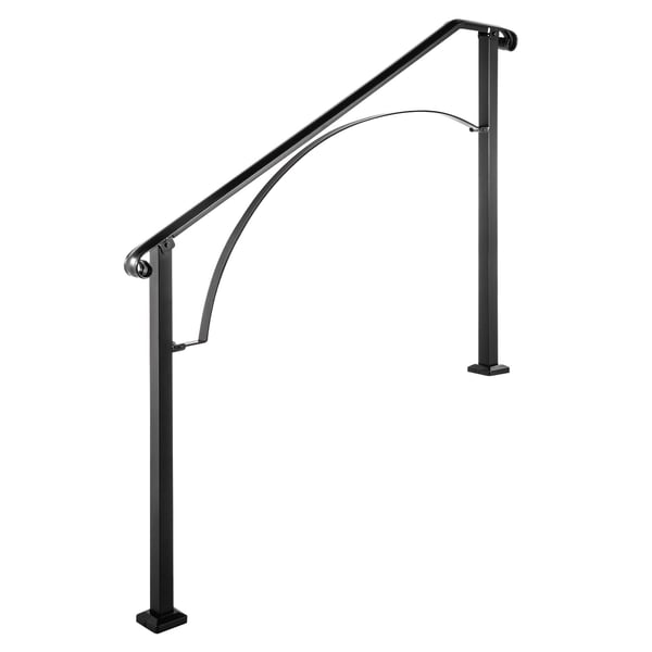 Utomhustrappa Räcke, Arch#3, 66x111,3x97,8 cm, Svart, Smidesjärn
