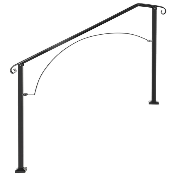 Utomhustrappa Räcke, Arch#3, 66x111,3x97,8 cm, Svart, Smidesjärn