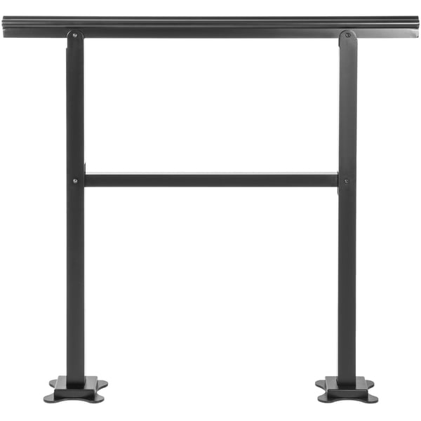 Utomhus trappräcke, 91x89,5 cm, svart, aluminium
