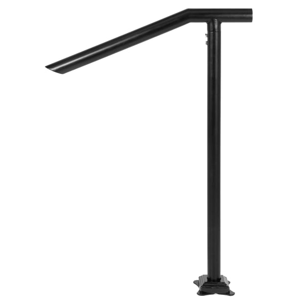 Handledare, Ståltrappräcke 102x71,3 cm, Svart, Utomhustrappor