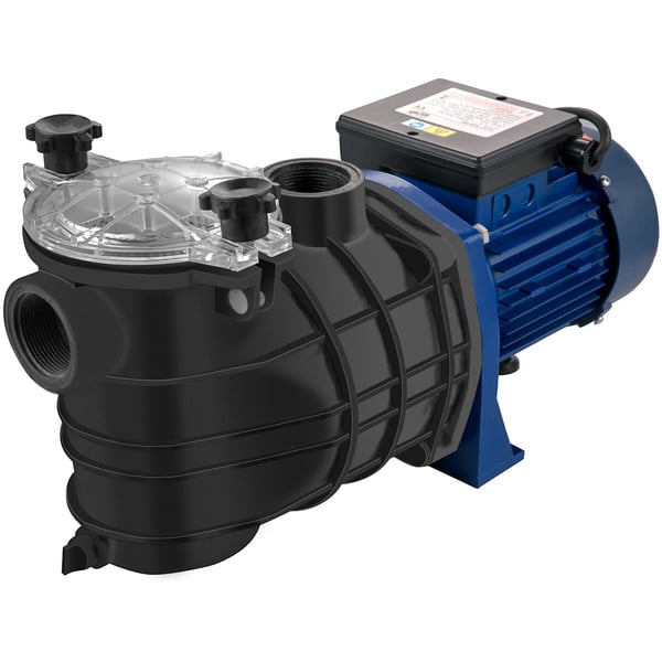 Uima-altaan pumppu, 750 W 15000 L/h esisuodattimella, 50 mm tulo/lähtö, suodatinpumppu altaalle