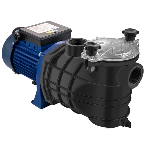 Uima-altaan pumppu, 750 W 15000 L/h esisuodattimella, 50 mm tulo/lähtö, suodatinpumppu altaalle