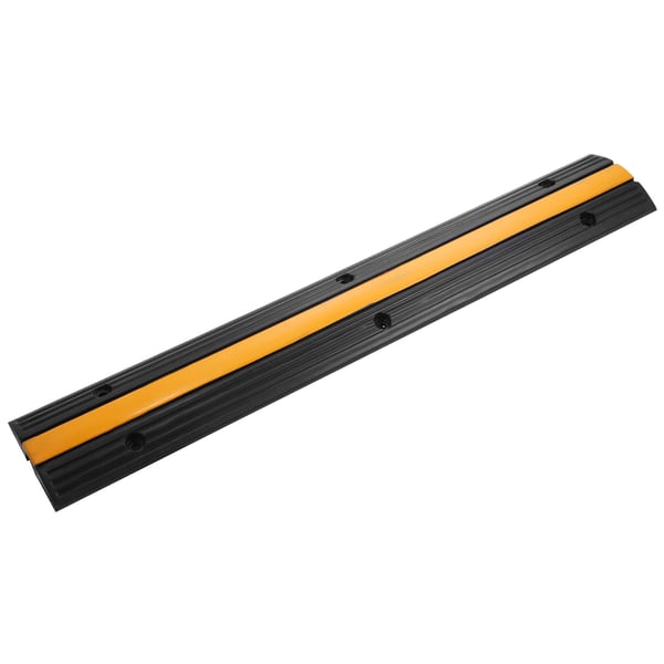 Kabelbeskytter rampe, 4-pak, 102x15,5x3 cm, sort gul, gummi