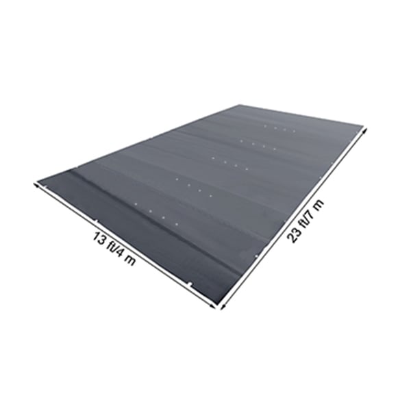 Pool sikkerhedscover, 400x700 cm, Antracit, PVC