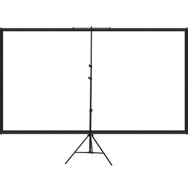Projektorlærred, 200x113 cm, højdejusterbar, bærbar