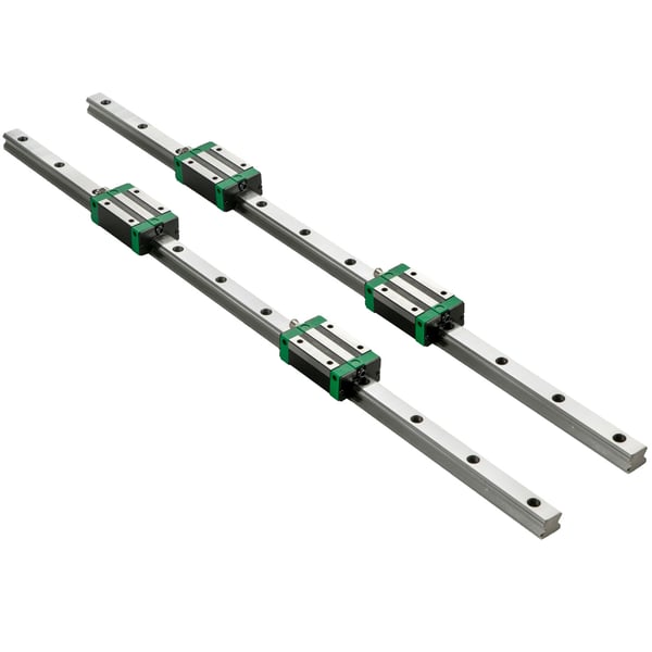 Linearskinne-sæt, 3 dele, 2-167,6 cm, linearkuglelejer, stål