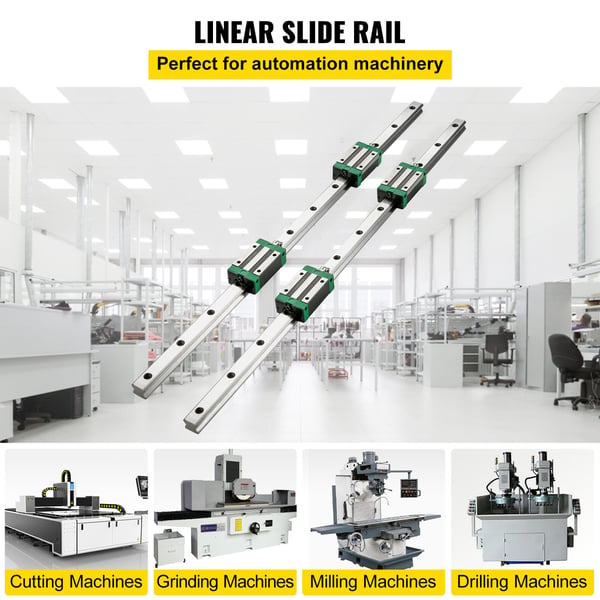 Linearskinne-sæt, 3 dele, 2-167,6 cm, linearkuglelejer, stål
