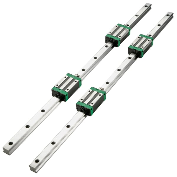 Linearskinne-sæt, 3 dele, 2-167,6 cm, linearkuglelejer, stål