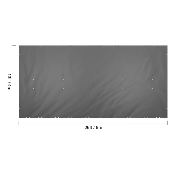 Poolskydd, 400x800 cm, Antracit, PVC