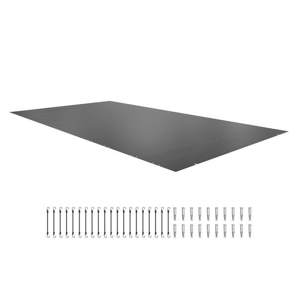 Poolskydd, 400x800 cm, Antracit, PVC