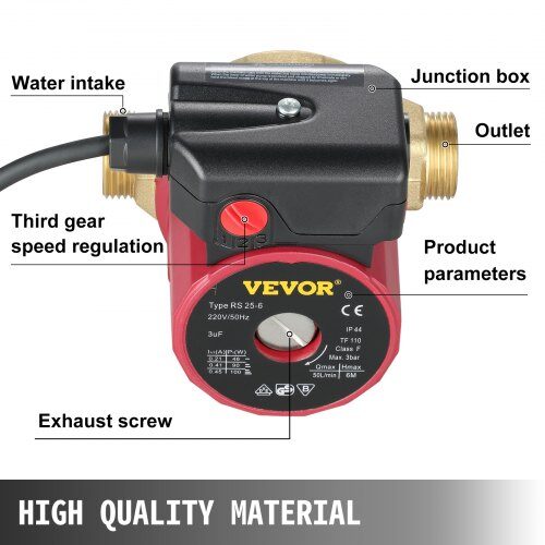 Lämminvesikiertopumppu 15x0,6 cm 220V 90W