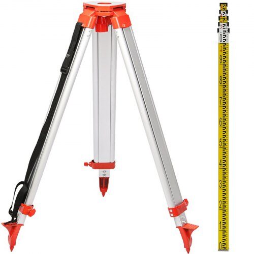 Rotationslaserkit 500 m, 1,65 m stativ, 5 m mätstång, aluminium Rotationslaserkit 500 m, 1,65 m stativ, 5 m mätstång, aluminium