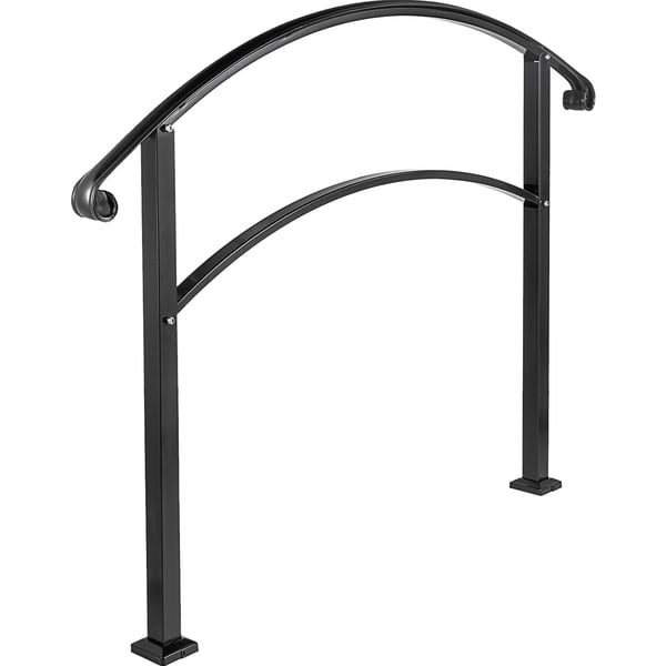 Käsijohde, ulkoportaan kaide, 62,5x120,5x106 cm, musta, taottu rauta Käsijohde, ulkoportaan kaide, 62,5x120,5x106 cm, musta, taottu rauta