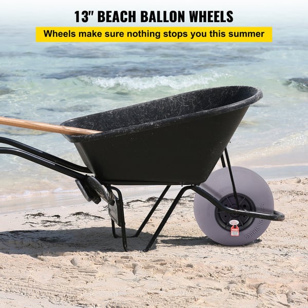 Strandballonhjul, 33x18 cm, 2-pak, TPU