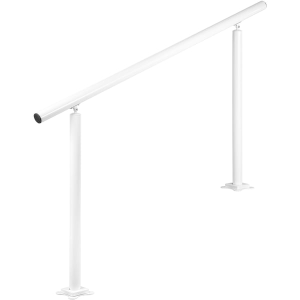 Trappegelænder-sæt, 152,8x91 cm, Hvid, Aluminium