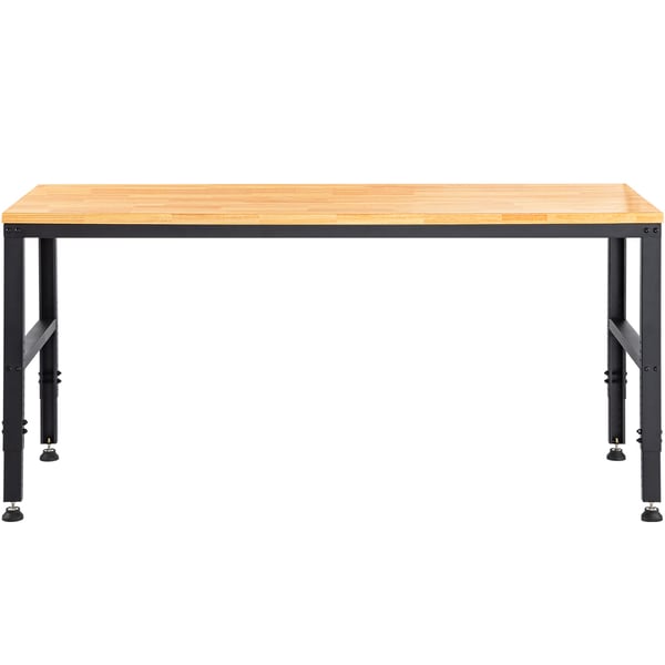 Työpöytä, Säädettävä korkeus, 183x64x72-97 cm, Ruskea, Kovapuinen kansi