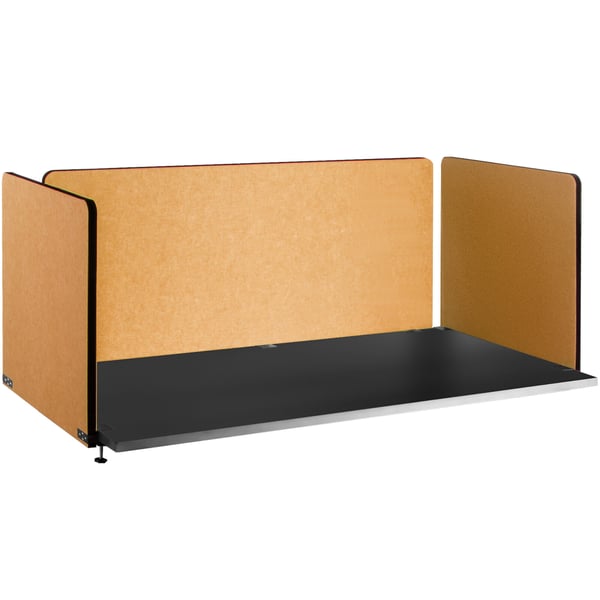 Bordskærm, 152x61 cm og 61x61 cm, Gul, Akustikpanel