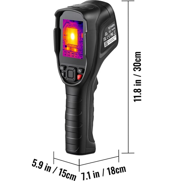 Lämpökamera SC204N, 18x15x30 cm, Infrapunakamera, LCD-näyttö