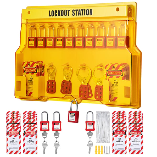 Lukkout-tagout-sarja, 58-osainen sähkötyöturvallisuuspaketti, 39,4x55,9 cm