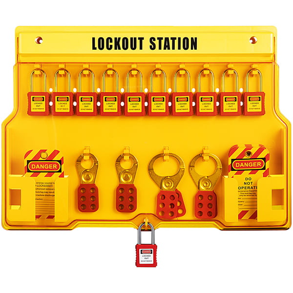 Lukkout-tagout-sarja, 58-osainen sähkötyöturvallisuuspaketti, 39,4x55,9 cm