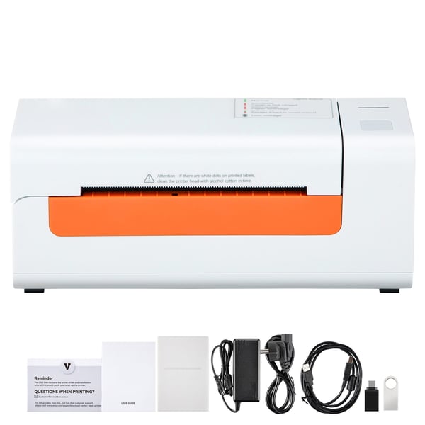 Termisk etiketprinter 20x7,9x8,3 cm, etiketmaskine, automatisk etiketgenkendelse