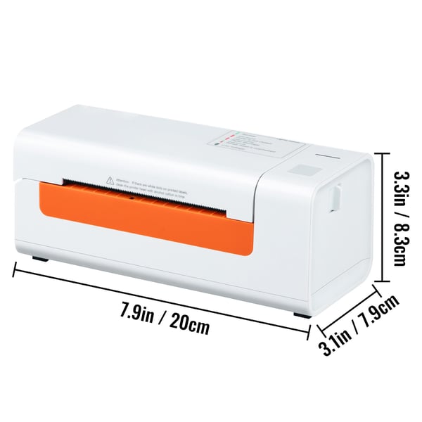 Termisk etiketprinter 20x7,9x8,3 cm, etiketmaskine, automatisk etiketgenkendelse